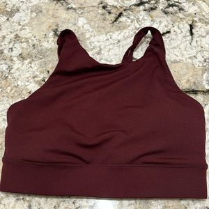 Burgundy sports bra